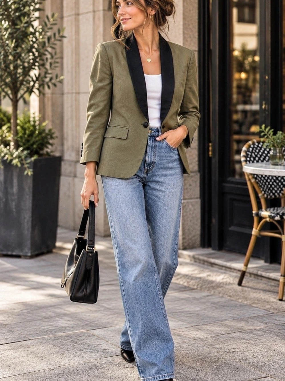 Smythe Olive Tux Blazer Size Medium. Cotton/silk.